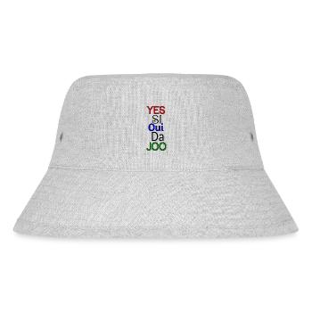 Ja verschiedene Sprachen - Stanley/Stella recycelter Bucket Hat - Grau meliert - Vorne