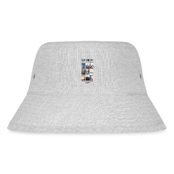New York City Skyline NYC Manhattan - Stanley/Stella recycelter Bucket Hat - Grau meliert - Vorne