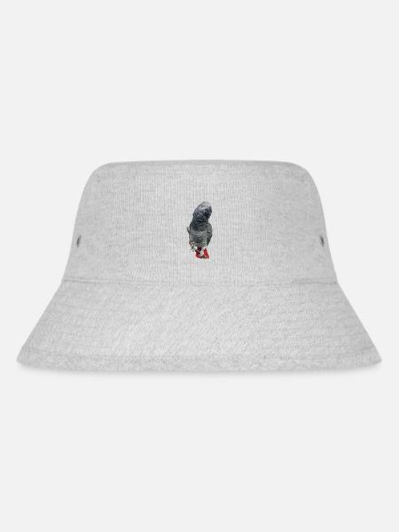 Grauer Papagei - Stanley/Stella recycelter Bucket Hat - Grau meliert