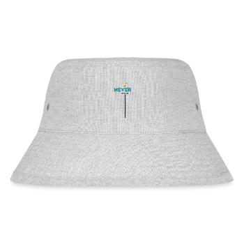 never give up bird - Stanley/Stella recycelter Bucket Hat - Grau meliert - Vorne