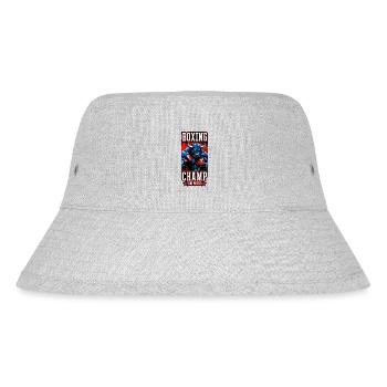 Stier Bulle Boxer Kämpfer Boxing Champ - Stanley/Stella recycelter Bucket Hat - Grau meliert - Vorne