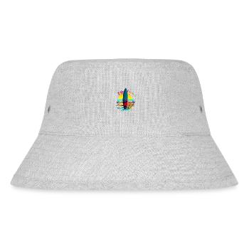 Leben Liebe Surfen - Stanley/Stella recycelter Bucket Hat - Grau meliert - Vorne