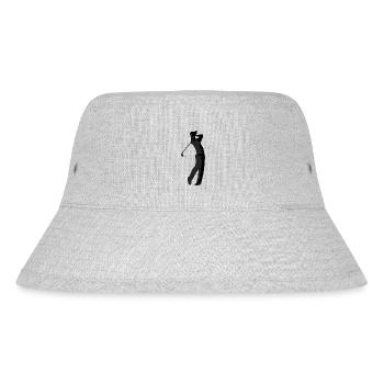 Golfer-Silhouette - Stanley/Stella recycelter Bucket Hat - Grau meliert - Vorne