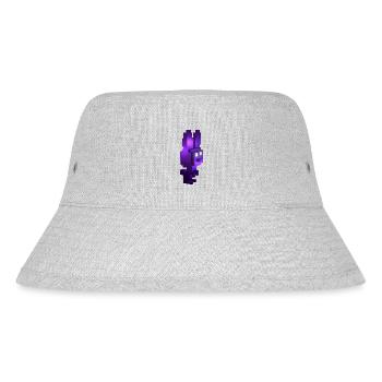 Silent Gamer's Dream: Cubic Purple Bunny Violet - Stanley/Stella Recycled Bucket Hat - heather grey - Front