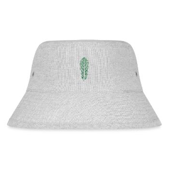 Eiche - Blatt / Eichenblatt - DRUCK - Stanley/Stella recycelter Bucket Hat - Grau meliert - Vorne