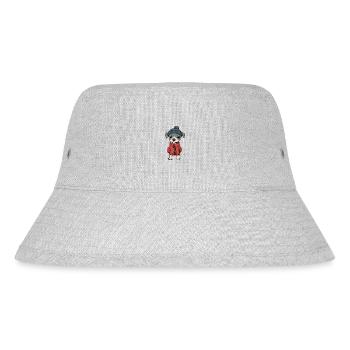 Whippet Hund Winter - Stanley/Stella recycelter Bucket Hat - Grau meliert - Vorne