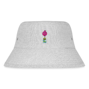 Happy cartoonish pomegranate - Stanley/Stella Recycled Bucket Hat - heather grey - Front