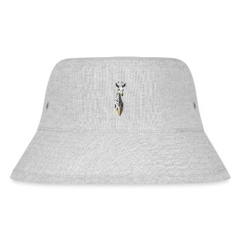 Minimalistische Giraffe - Stanley/Stella recycelter Bucket Hat - Grau meliert - Vorne