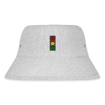 Ampel Emoticons - Stanley/Stella recycelter Bucket Hat - Grau meliert - Vorne