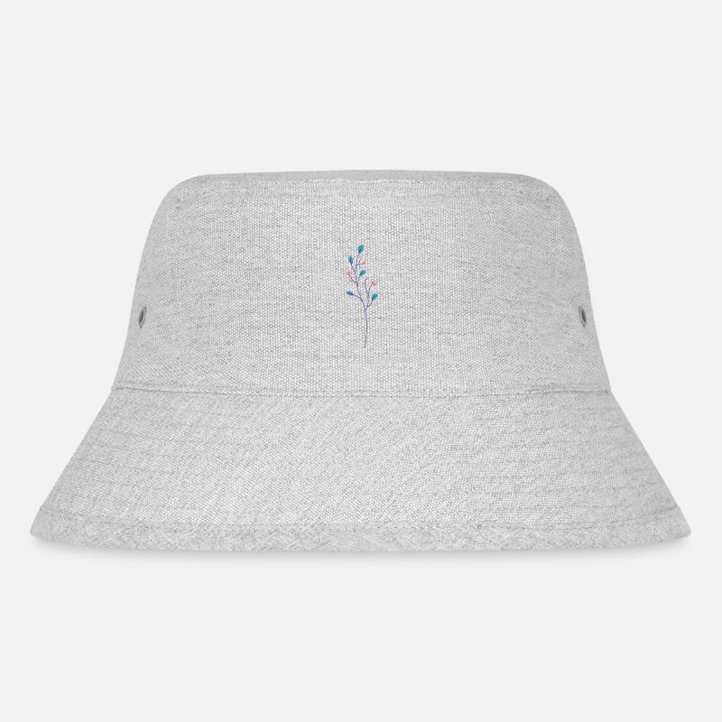 Flower Blume Pflanze - Stanley/Stella recycelter Bucket Hat - Grau meliert