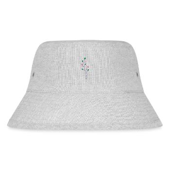 Flower Blume Pflanze - Stanley/Stella recycelter Bucket Hat - Grau meliert - Vorne