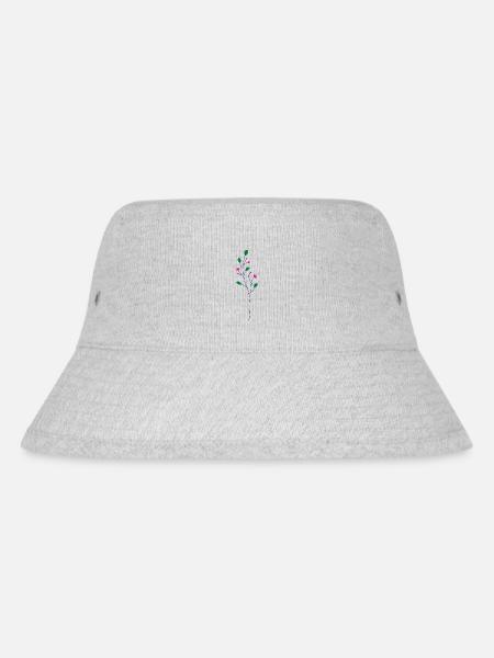 Flower Blume Pflanze - Stanley/Stella recycelter Bucket Hat - Grau meliert