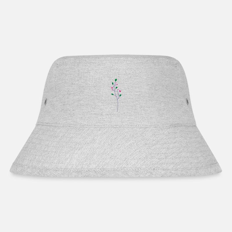 Flower Blume Pflanze - Stanley/Stella recycelter Bucket Hat - Grau meliert
