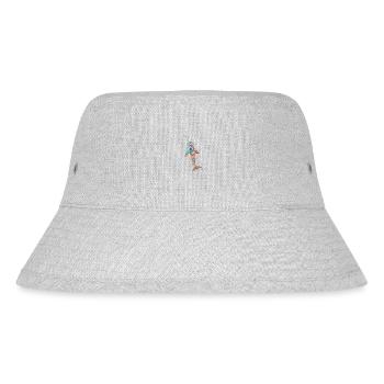 Lebendiges farbenfrohes künstlerisches Hai-Design - Stanley/Stella recycelter Bucket Hat - Grau meliert - Vorne
