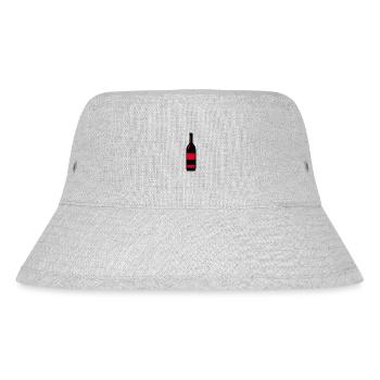 Weinglas, Wein, Weinflasche - Stanley/Stella recycelter Bucket Hat - Grau meliert - Vorne