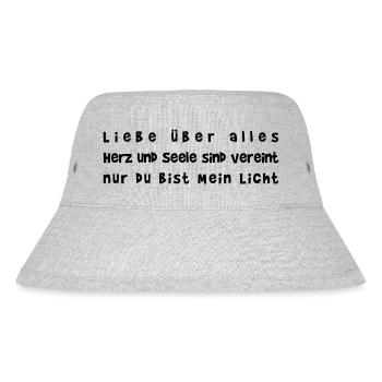 Liebe über alles nur du bist mein Licht I Geschenk - Stanley/Stella recycelter Bucket Hat - Grau meliert - Vorne