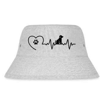Hundeliebhaber - Stanley/Stella recycelter Bucket Hat - Grau meliert - Vorne