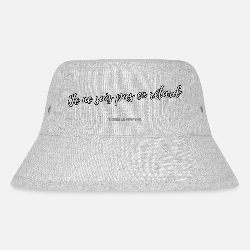 Ich komme nicht zu spät - Stanley/Stella recycelter Bucket Hat - Grau meliert