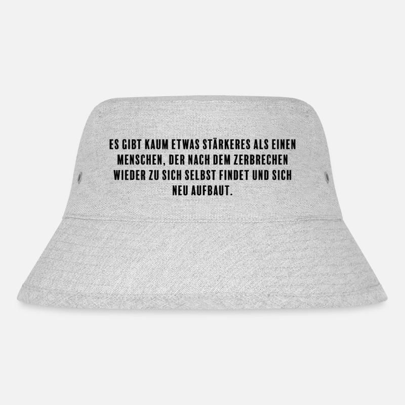 Stärke in der Zerbrechlichkeit - deine wahre Größe - Stanley/Stella recycelter Bucket Hat - Grau meliert