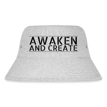 happy gift idea present idea fostering innovation - Stanley/Stella recycelter Bucket Hat - Grau meliert - Vorne