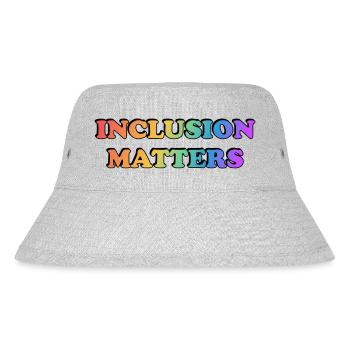 Inclusion Matters Rainbow - Stanley/Stella Recycled Bucket Hat - heather grey - Front