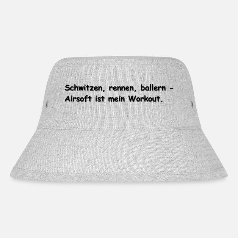 Schwitzen Rennen Airsoft - Stanley/Stella recycelter Bucket Hat - Grau meliert