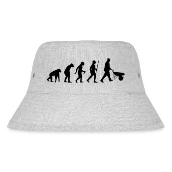 HANDWERKER EVOLUTION (BAUSTELLEN SHIRT) - Stanley/Stella recycelter Bucket Hat - Grau meliert - Vorne