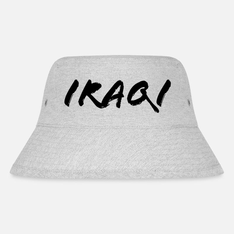 Iraker - Stanley/Stella recycelter Bucket Hat - Grau meliert