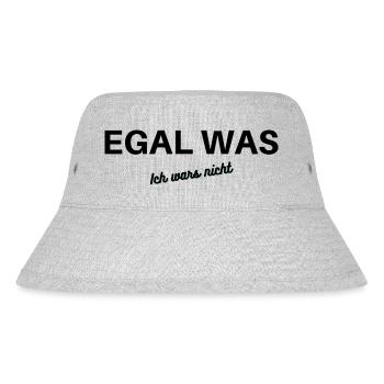 Egal was, ich wars nicht!!! - Stanley/Stella recycelter Bucket Hat - Grau meliert - Vorne