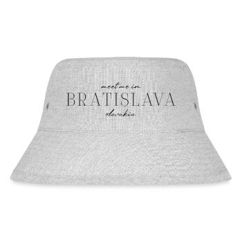 Bratislava T-Shirt: Charme an der Donau - Stanley/Stella recycelter Bucket Hat - Grau meliert - Vorne