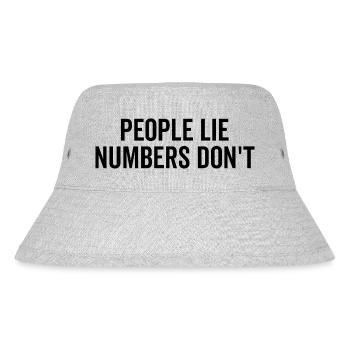 Menschen lügen Zahlen nicht - Stanley/Stella recycelter Bucket Hat - Grau meliert - Vorne