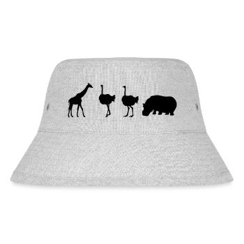 Safari Zoo Animal Safari Zoo - Stanley/Stella recycelter Bucket Hat - Grau meliert - Vorne