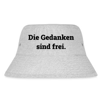 Die Gedanken sind frei - Stanley/Stella recycelter Bucket Hat - Grau meliert - Vorne