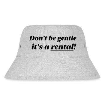 Don't be gentle it's a rental! - Stanley/Stella recycelter Bucket Hat - Grau meliert - Vorne