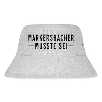 Markersbacher musste sei - Stanley/Stella recycelter Bucket Hat - Grau meliert - Vorne