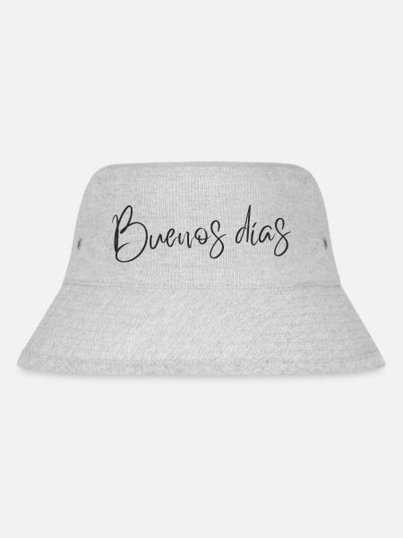 Buenos Días - Conception de texte minimaliste en espagnol - Bob recyclé Stanley/Stella - gris chiné