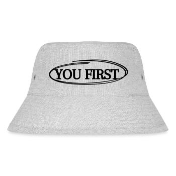 YOU FIRST - Stanley/Stella recycelter Bucket Hat - Grau meliert - Vorne