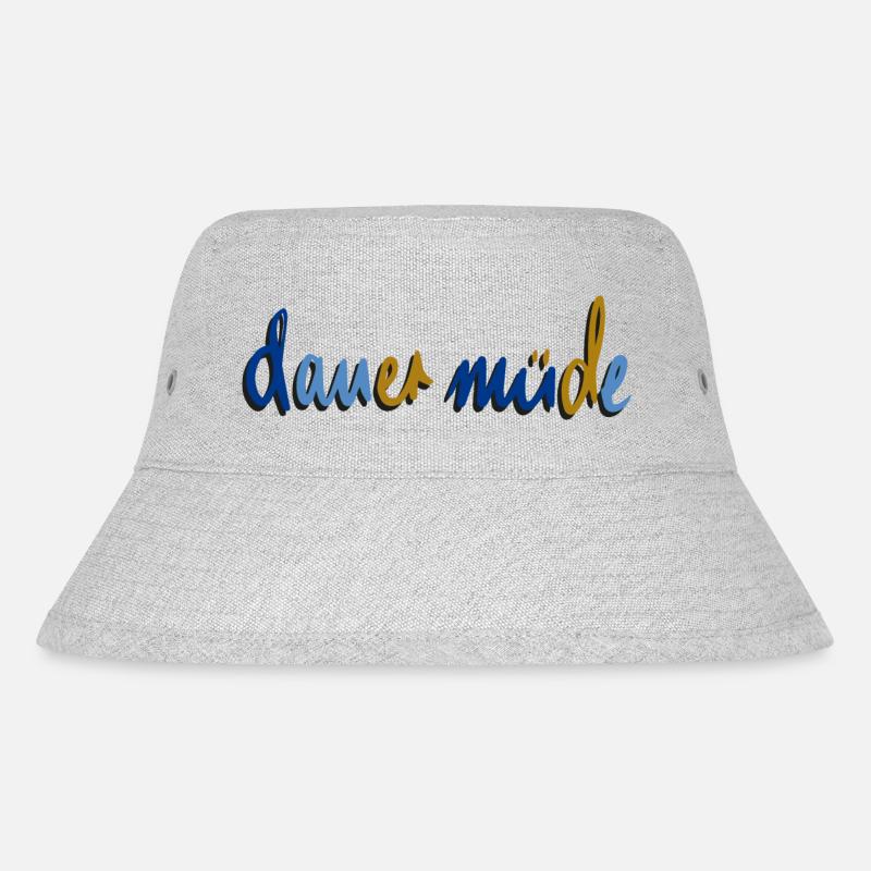 dauer müde - Stanley/Stella recycelter Bucket Hat - Grau meliert