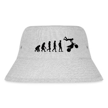 Silhouette Motorcross schwarz - Stanley/Stella recycelter Bucket Hat - Grau meliert - Vorne
