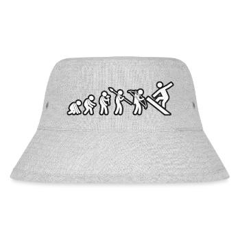 Evolution Snowboard White Grunge - Stanley/Stella recycelter Bucket Hat - Grau meliert - Vorne