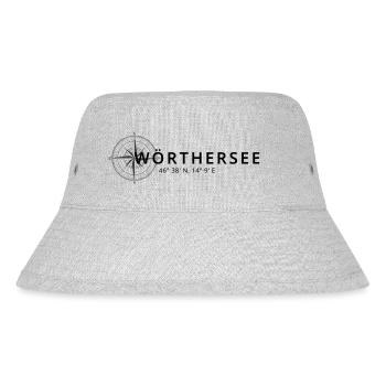 Wörthersee Kompass Design - Stanley/Stella recycelter Bucket Hat - Grau meliert - Vorne