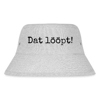 Dat lööpt! - Norddeutsch "Das klappt!" - Stanley/Stella recycelter Bucket Hat - Grau meliert - Vorne