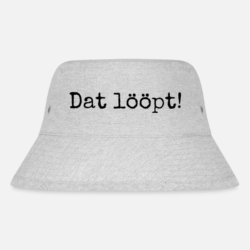 Dat lööpt! - Norddeutsch "Das klappt!" - Stanley/Stella recycelter Bucket Hat - Grau meliert