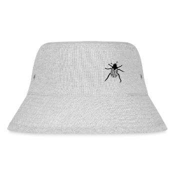 Natürlich, verspielt, trendy: Gartenlaubenkäfer - Stanley/Stella recycelter Bucket Hat - Grau meliert - Vorne