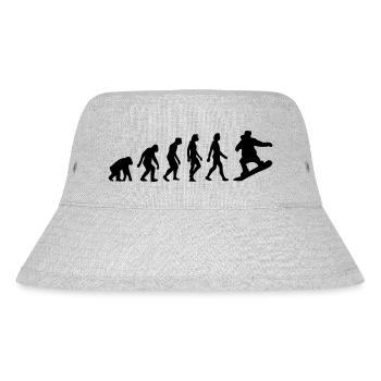 Die Evolution von Snowboarding - Stanley/Stella recycelter Bucket Hat - Grau meliert - Vorne