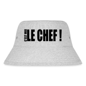 c'est moi le chef ! - Stanley/Stella recycelter Bucket Hat - Grau meliert - Vorne