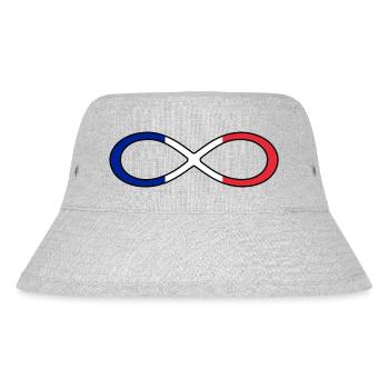 France flag infinity icon France infinity - Stanley/Stella Recycled Bucket Hat - heather grey - Front