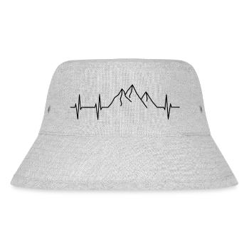 Mountains Heartbeat - Stanley/Stella Recycled Bucket Hat - heather grey - Front