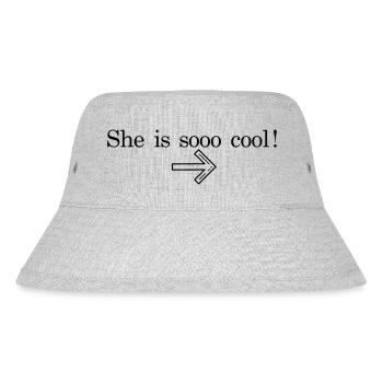 Cool "She Is So Cool" design for him and her - Stanley/Stella Recycled Bucket Hat - heather grey - Front