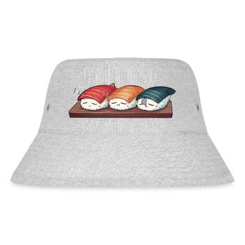 Sleeping Sushi - Stanley/Stella recycelter Bucket Hat - Grau meliert - Vorne